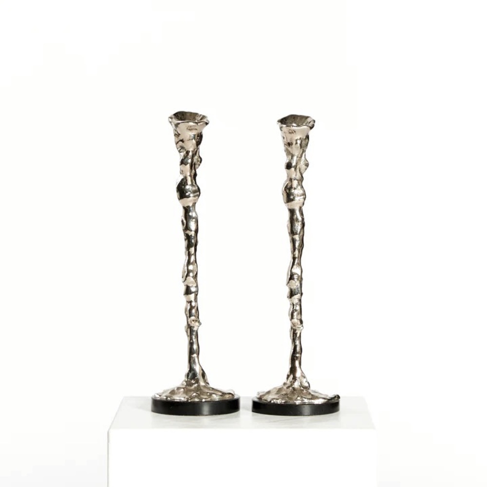 Michael Aram Molten Candle stick set   New With Tags includes box and dust bag
